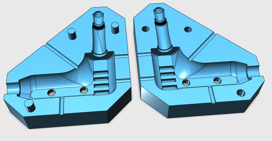 3.5 (3,5) jack press mold like "Г" — 3D model preview