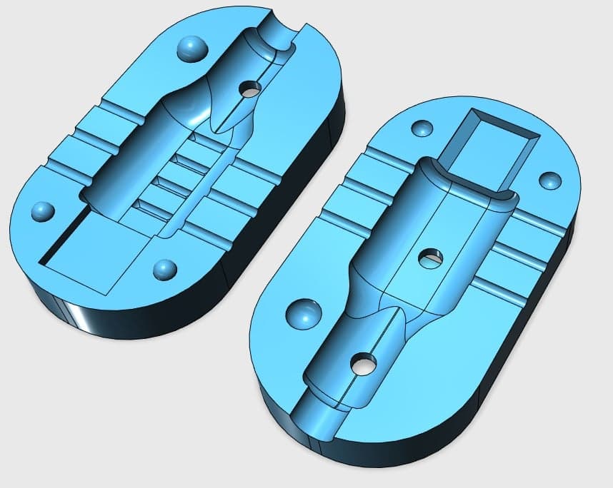 Press mold for microUSB type b — 3D model preview