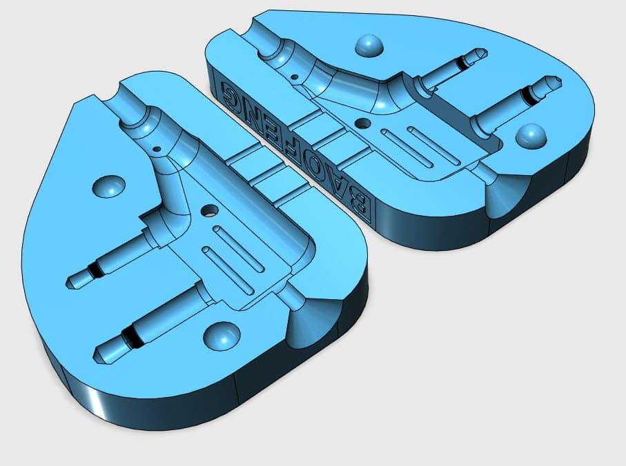 Press mold for BAOFENG 3.5+2.5 jacks plug repair — 3D model preview