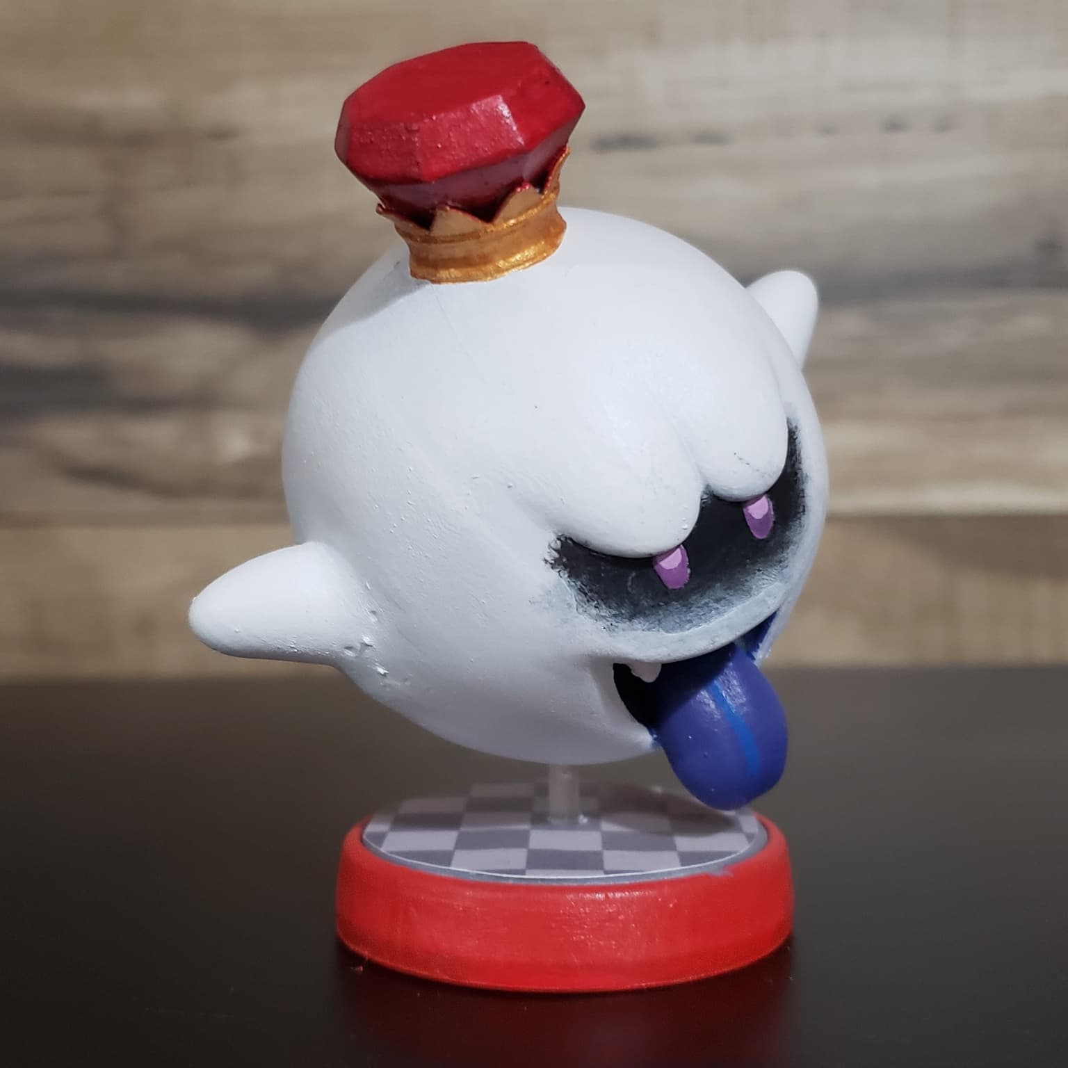 King Boo Amiibo Figure — 3D model preview