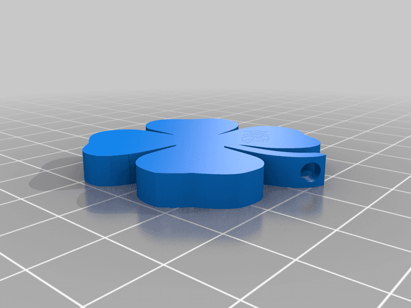Four Leaf Clover Keychain - Shamrock — 3D model preview