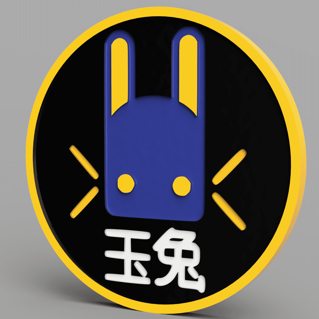 Jade Rabbit Coaster — 3D model preview