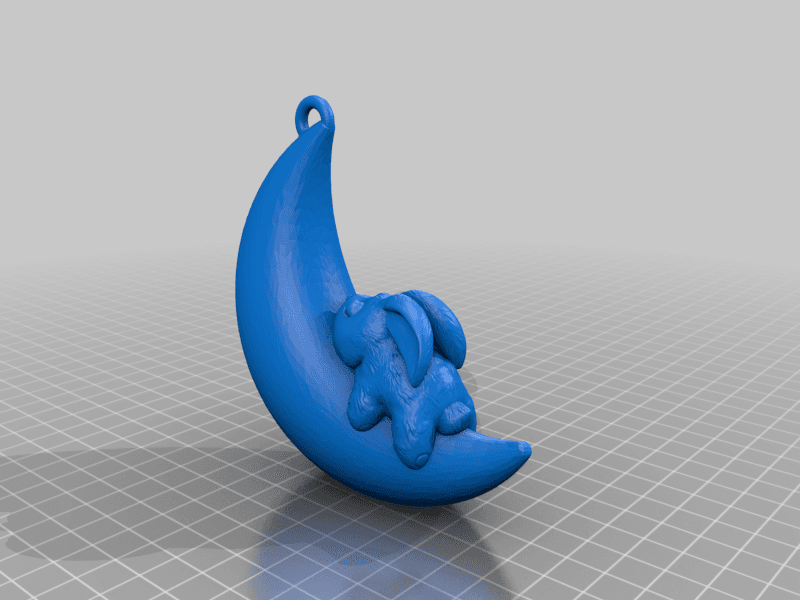 rabbit on the moon — 3D model preview