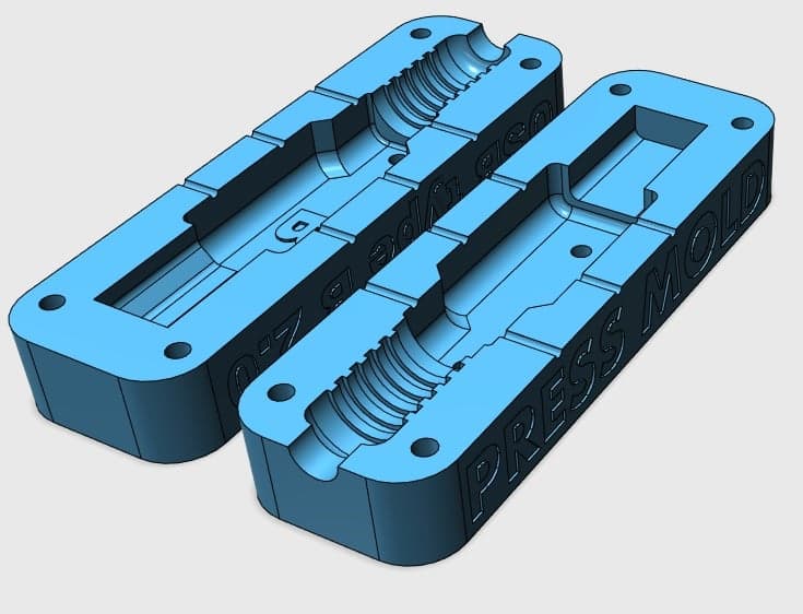 Press mold for USB type B 2.0 plug connector — 3D model preview