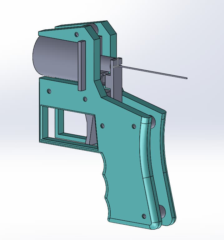 Party Popper Gun — 3D model preview