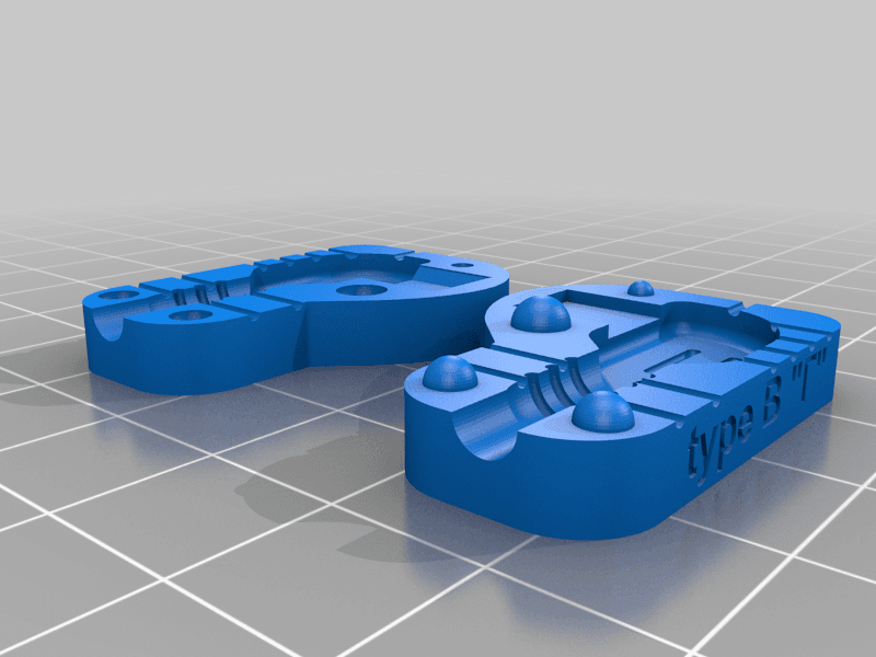 Press mold for MicroUSB type B like "Г" — 3D model preview