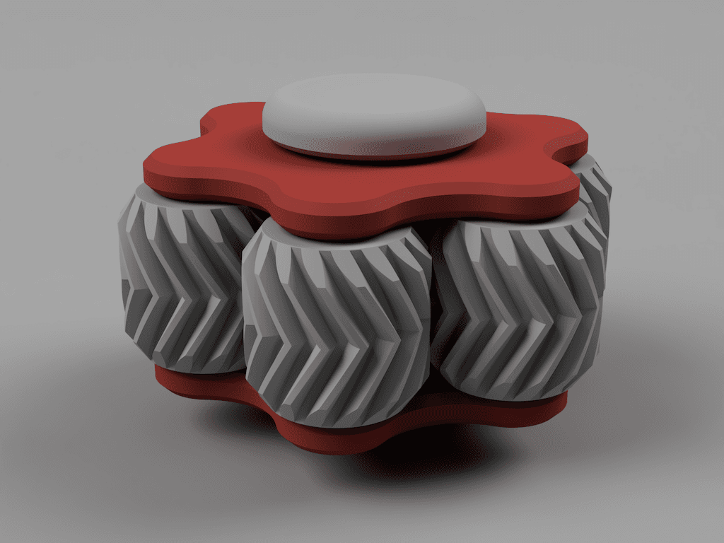 Gear Fidget Toy 05 - The Flat Hexagon With a Spin — 3D model preview