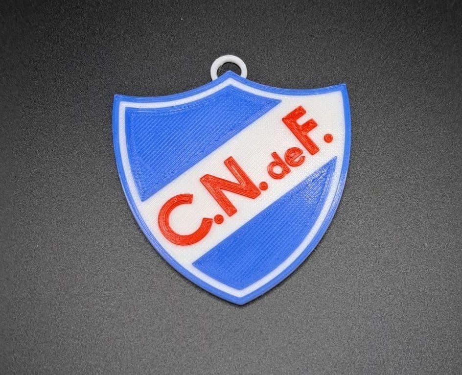 Club Nacional de Football Uruguay keychain — 3D model preview